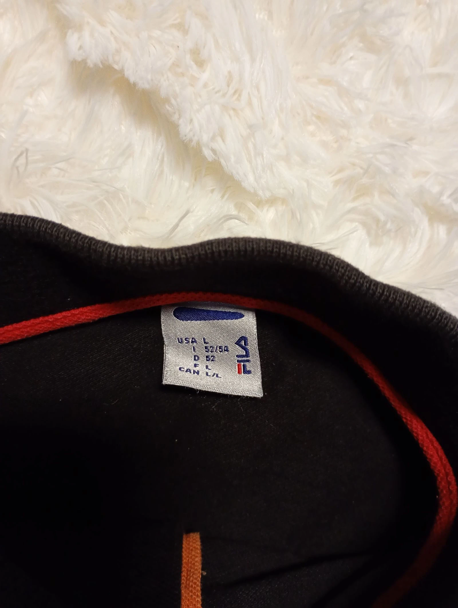 Y2K FILA Camiseta Polo Preta | Roupa Esportiva Retro Vintage Tamanho G – photo 5